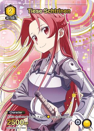 Image of Tiese Schtrinen (U*) (UE07BT/SAO-1-003) - UE07BT Sword Art Online Foil