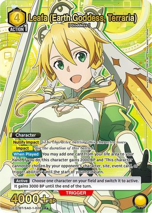 Image of Leafa (Earth Goddess, Terraria) (028) (R*) (UE07BT/SAO-1-028) - UE07BT Sword Art Online Foil