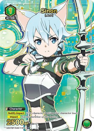 Image of Sinon (074) (U*) (UE07BT/SAO-1-074) - UE07BT Sword Art Online Foil