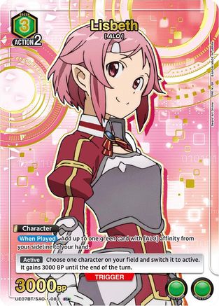 Image of Lisbeth (083) (R*) (UE07BT/SAO-1-083) - UE07BT Sword Art Online Foil
