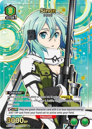 Image of Sinon (090) (R*) (UE07BT/SAO-1-090) - UE07BT Sword Art Online Foil