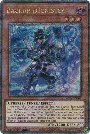 Image of Backup @Ignister (Quarter Century Secret Rare) (ALIN-EN002) - Alliance Insight 1st Edition