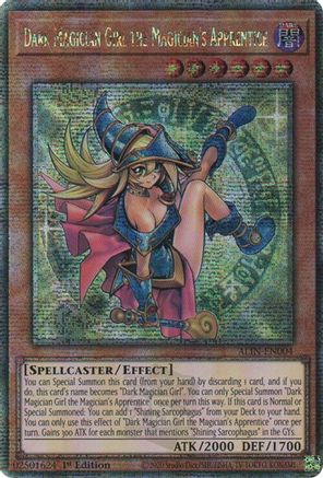 Image of Dark Magician Girl the Magician's Apprentice (Quarter Century Secret Rare) (ALIN-EN004) - Alliance Insight 1st Edition