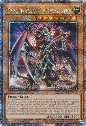 Image of Regenesis Archfiend (Quarter Century Secret Rare) (ALIN-EN016) - Alliance Insight 1st Edition