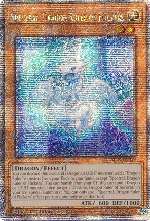 Image of Spectral, Dragon Ruler of Flickers (Quarter Century Secret Rare) (ALIN-EN018) - Alliance Insight 1st Edition