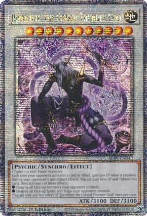 Image of Juraishin, the Cursed Thunder God (Quarter Century Secret Rare) (ALIN-EN043) - Alliance Insight 1st Edition