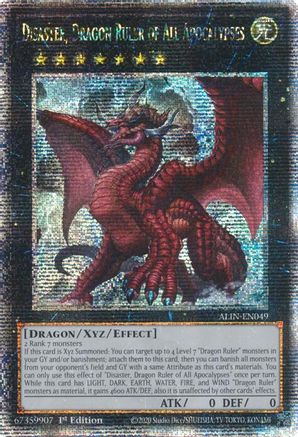Image of Disaster, Dragon Ruler of All Apocalypses (Quarter Century Secret Rare) (ALIN-EN049) - Alliance Insight 1st Edition