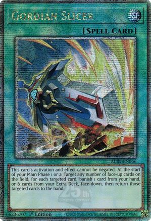 Image of Gordian Slicer (Quarter Century Secret Rare) (ALIN-EN066) - Alliance Insight 1st Edition