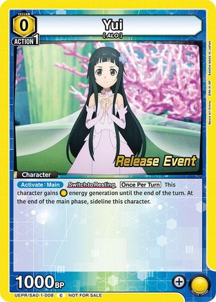 Image of Yui (008) (UEPR/SAO-1-008) - UE07BT Sword Art Online Release Event Cards