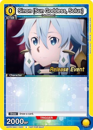 Image of Sinon (Sun Goddess, Solus) (023) (UEPR/SAO-1-023) - UE07BT Sword Art Online Release Event Cards