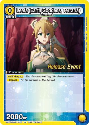Image of Leafa (Earth Goddess, Terraria) (026) (UEPR/SAO-1-026) - UE07BT Sword Art Online Release Event Cards