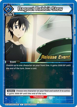 Image of Ragout Rabbit Stew (UEPR/SAO-1-067) - UE07BT Sword Art Online Release Event Cards