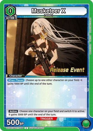 Image of Musketeer X (UEPR/SAO-1-094) - UE07BT Sword Art Online Release Event Cards
