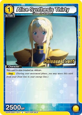 Image of Alice Synthesis Thirty (011) (UEPR/SAO-1-011) - UE07BT Sword Art Online Release Event Cards