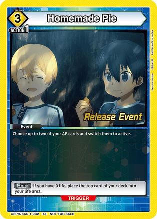 Image of Homemade Pie (UEPR/SAO-1-032) - UE07BT Sword Art Online Release Event Cards