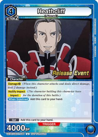 Image of Heathcliff (UEPR/SAO-1-044) - UE07BT Sword Art Online Release Event Cards