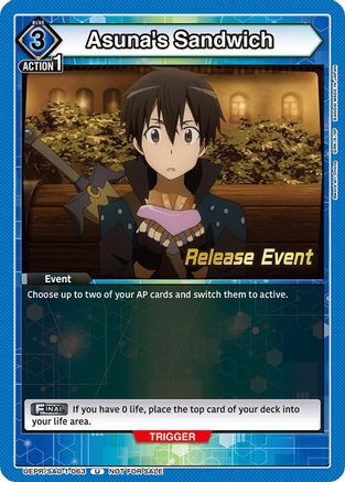 Image of Asuna's Sandwich (UEPR/SAO-1-063) - UE07BT Sword Art Online Release Event Cards