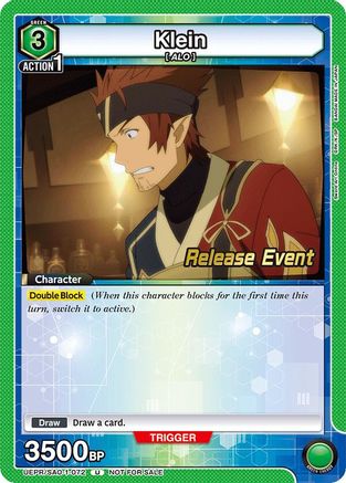 Image of Klein (072) (UEPR/SAO-1-072) - UE07BT Sword Art Online Release Event Cards