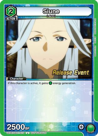 Image of Siune (UEPR/SAO-1-073) - UE07BT Sword Art Online Release Event Cards