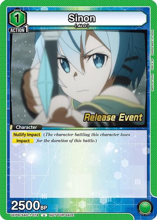 Image of Sinon (074) (UEPR/SAO-1-074) - UE07BT Sword Art Online Release Event Cards