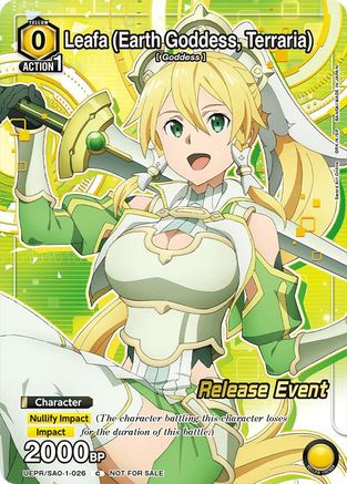 Image of Leafa (Earth Goddess, Terraria) (026) (Release Event Participation) (UE07BT/SAO-1-026) - UE07BT Sword Art Online Release Event Cards