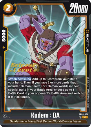 Image of Kadem : DA (FB06-073) - Rivals Clash Release Event Cards