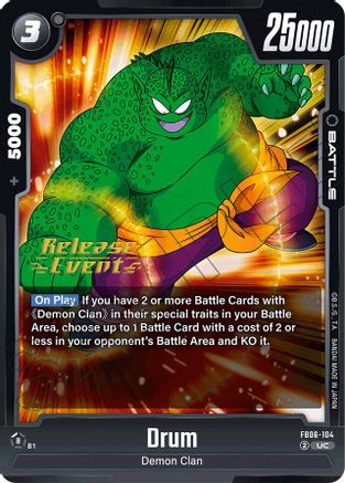 Image of Drum - FB06-104 (FB06-104) - Rivals Clash Release Event Cards