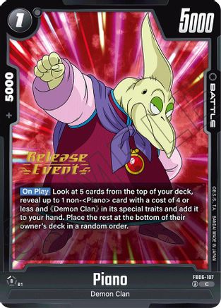 Image of Piano - FB06-107 (FB06-107) - Rivals Clash Release Event Cards