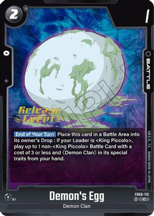 Image of Demon's Egg (FB06-115) - Rivals Clash Release Event Cards