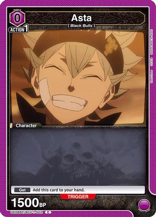 Image of Asta (002) (Box Topper Foil) (UE08BT/BCV-1-002) - UE08BT Black Clover Foil
