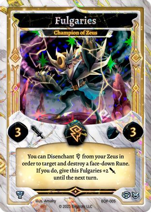 Image of Fulgaries - Champion of Zeus (EOP-005) - Elestrals Premier Packs Holo