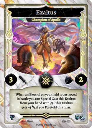 Image of Exaltus - Champion of Apollo (EOP-007) - Elestrals Premier Packs Holo