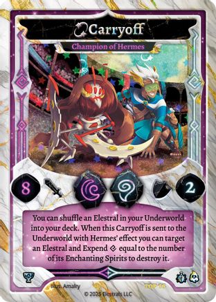 Image of Carryoff - Champion of Hermes (Stellar) (TOP 16) - Elestrals Premier Packs Holo