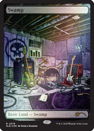 Image of Swamp (2078) (Rainbow Foil) (SLD-2078) - Secret Lair Drop Series Foil
