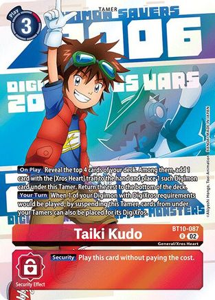 Image of Taiki Kudo (Digimon Animation Series 25th Anniversary Set) (BT10-087) - Xros Encounter Foil