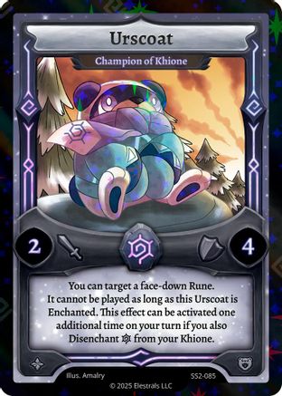 Image of Urscoat - Champion of Khione (Reverse Holo) (SS2-085) - Shattered Stars Chapter 2 SS2 Reverse Holo