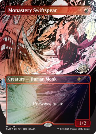 Image of Monastery Swiftspear (2038) (Rainbow Foil) (SLD-2038) - Secret Lair Drop Series Foil