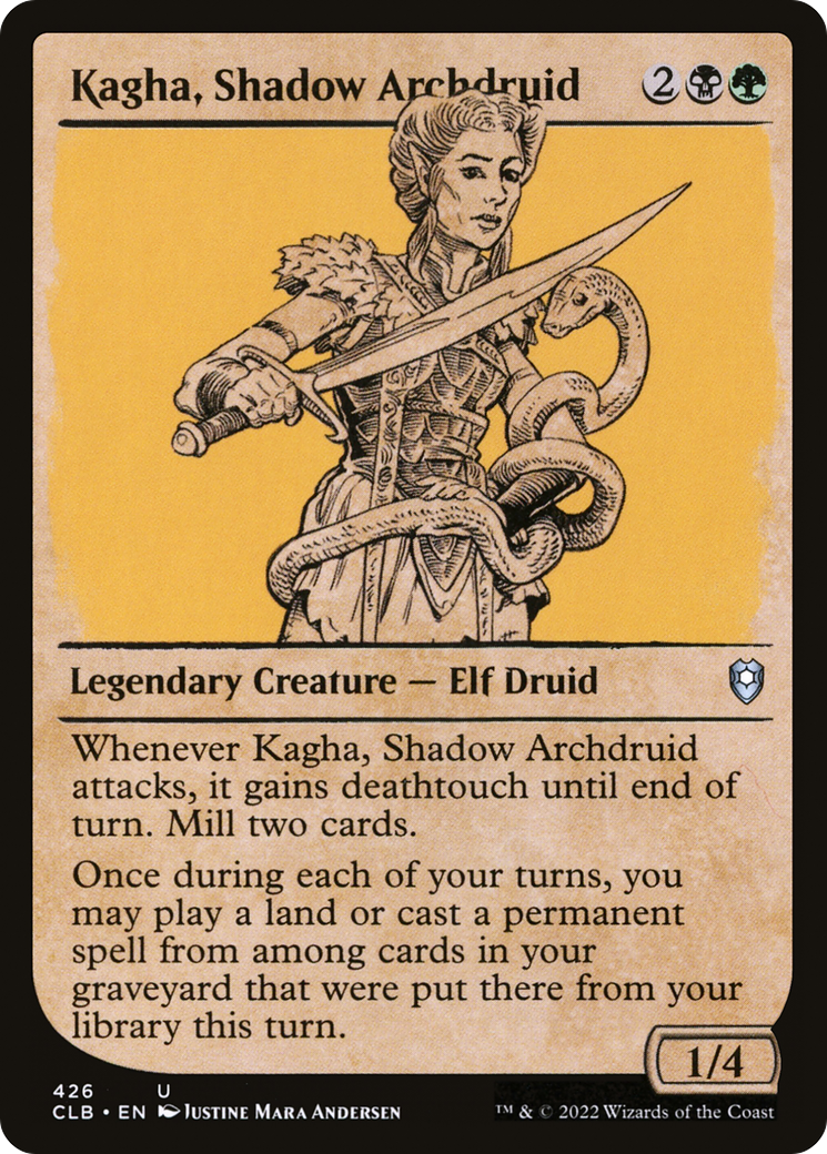 Image of Kagha, Shadow Archdruid (Showcase) (CLB-426) - Commander Legends: Battle for Baldur's Gate: (Showcase) Foil