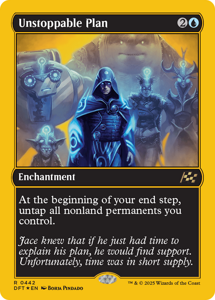 Image of Unstoppable Plan (First-Place Foil) (DFT-442) - Aetherdrift: (enchantment) Foil