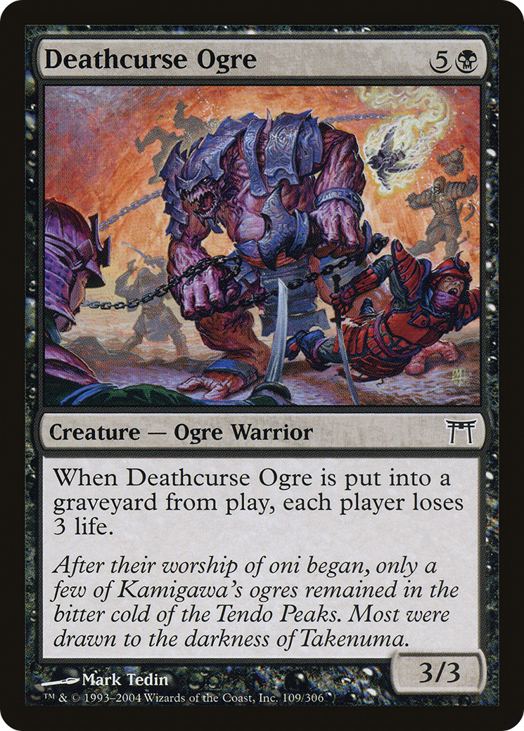 Image of Deathcurse Ogre (CHK-109) - Champions of Kamigawa Foil