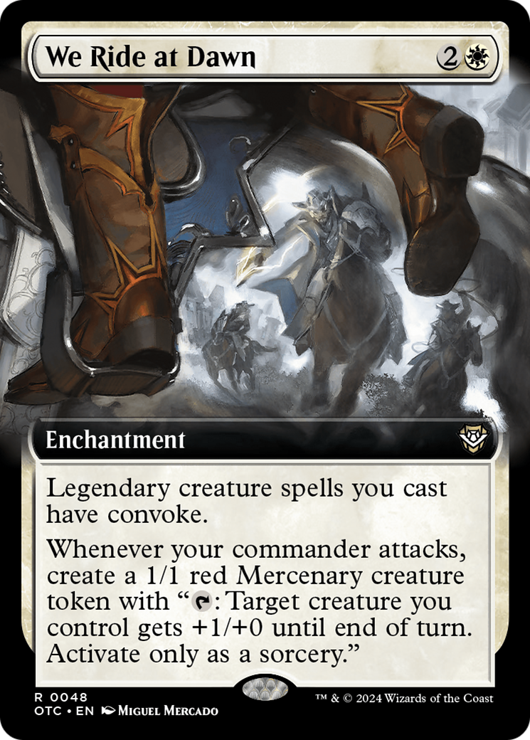 Image of We Ride at Dawn (Extended Art) (OTC-048) - Outlaws of Thunder Junction Commander: (Extended Art)