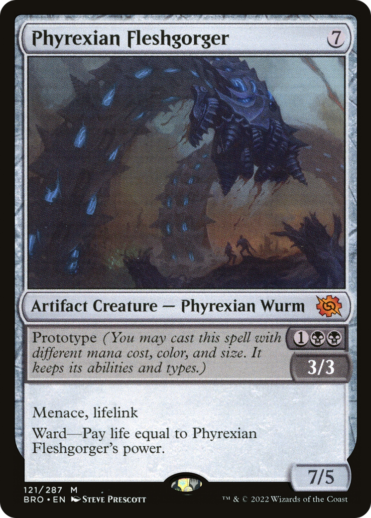 Image of Phyrexian Fleshgorger (BRO-121) - The Brothers' War Foil