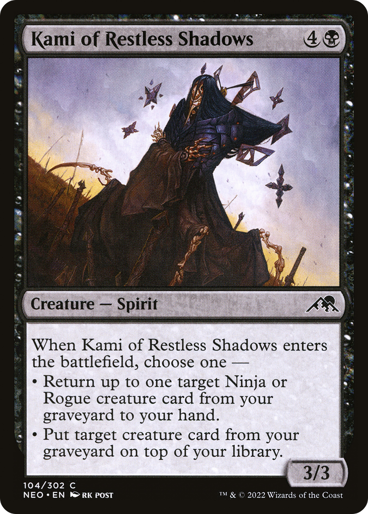 Image of Kami of Restless Shadows (NEO-104) - Kamigawa: Neon Dynasty Foil