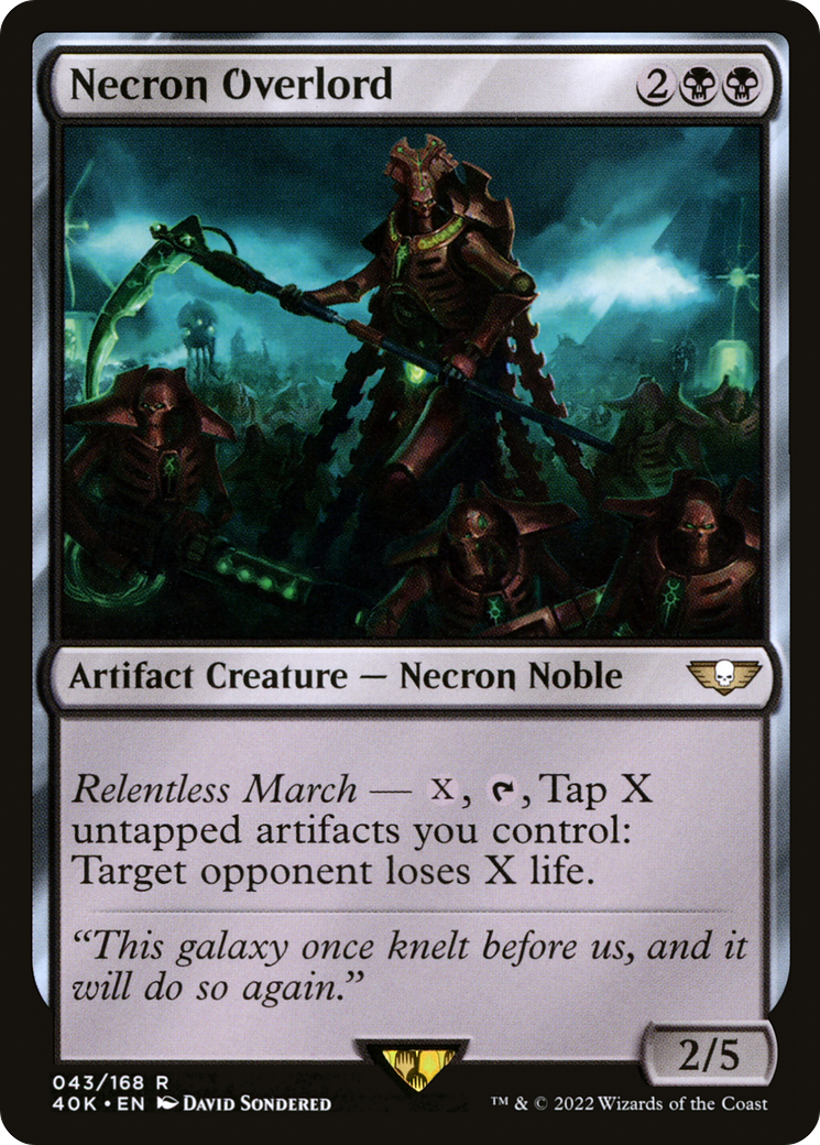 Image of Necron Overlord (40K-043) - Warhammer 40,000 Commander