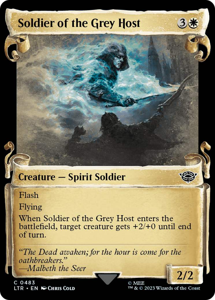 Image of Soldier of the Grey Host (Showcase Scrolls) (LTR-483) - The Lord of the Rings: Tales of Middle-earth: (Showcase) Foil