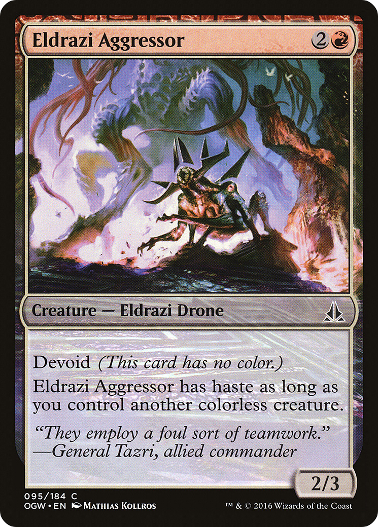 Image of Eldrazi Aggressor (OGW-095) - Oath of the Gatewatch: (devoid) Foil