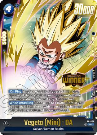 Image of Vegeta (Mini) - FP-041 (Release Event Winner) (FP-041) - Rivals Clash Release Event Cards Holofoil