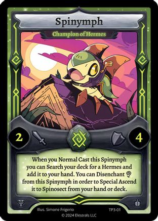 Image of Spinymph - Champion of Hermes (TP3-01) - Organized Play Series 3 Reverse Holo