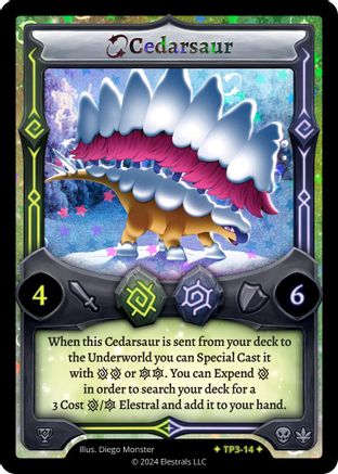 Image of Cedarsaur (TP3-14) - Organized Play Series 3 Holo
