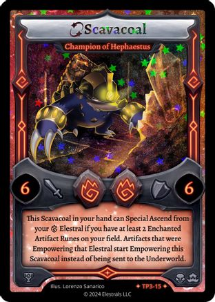 Image of Scavacoal - Champion of Hephaestus (TP3-15) - Organized Play Series 3 Holo